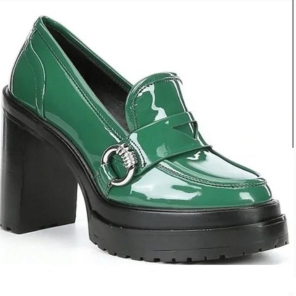 Gianni Bini Green Loafers Platform Shoes